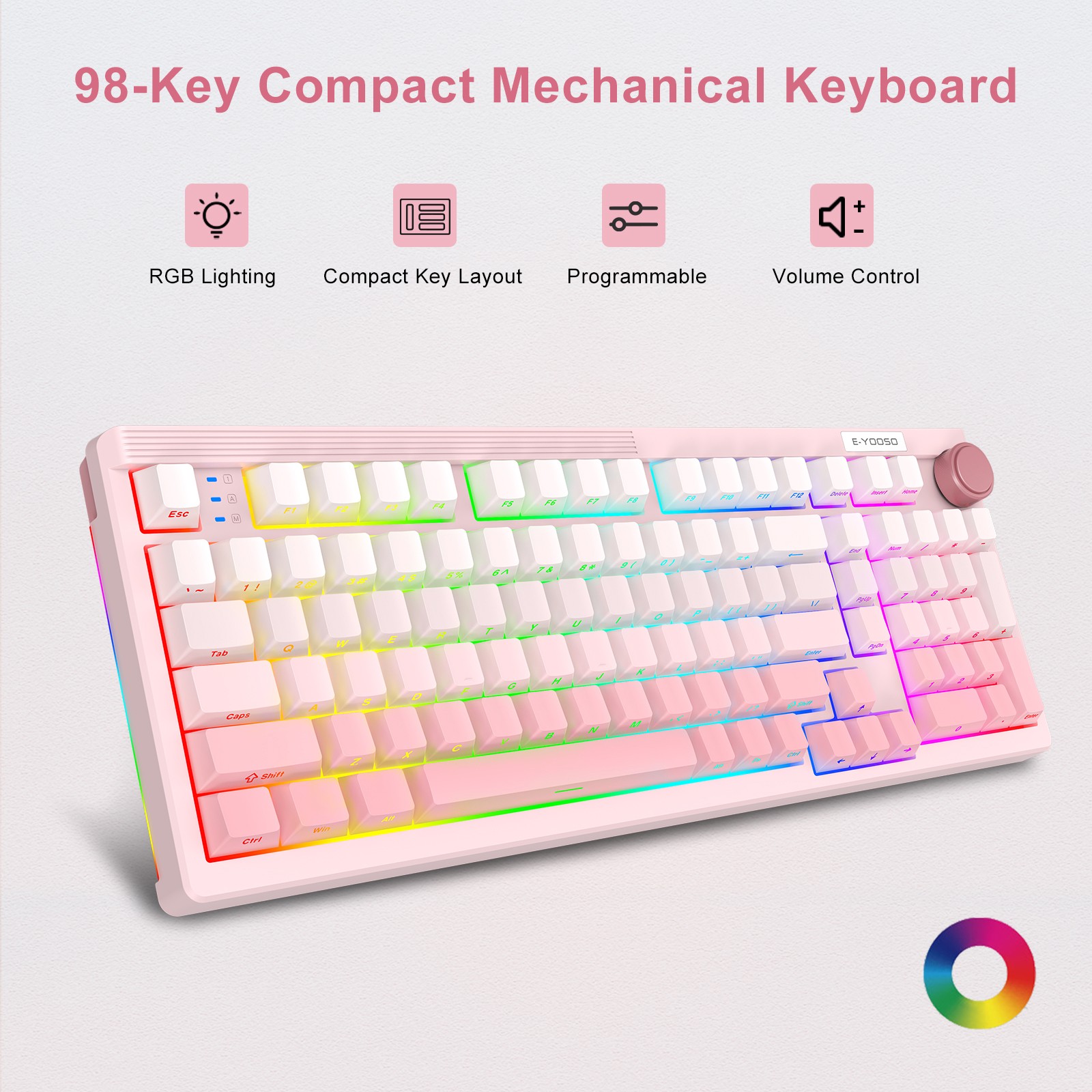 Gaming Keyboard E Yooso - E-YOOSO 98-klawiszowa przewodowa klawiatura mechaniczna do