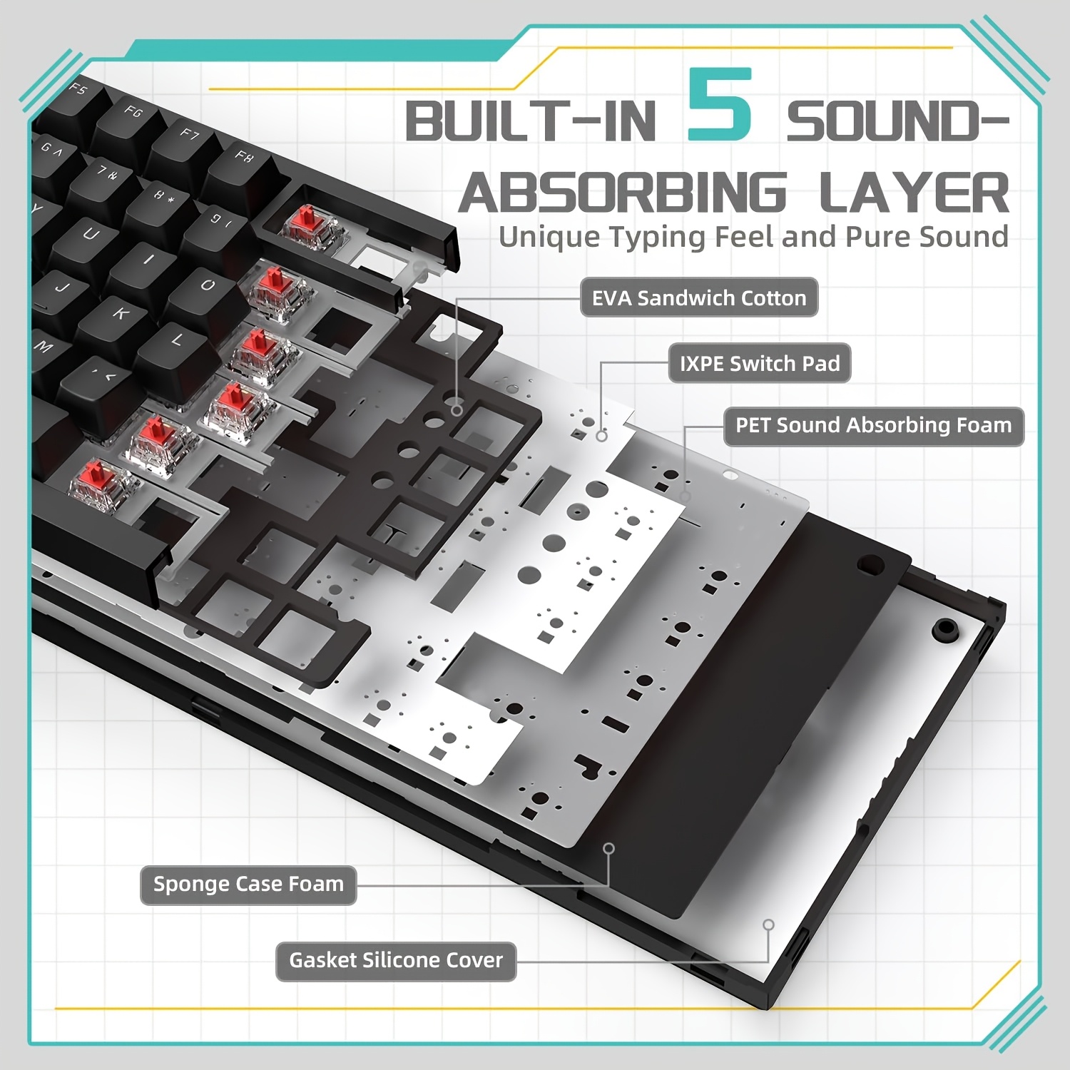 AJAZZ AK820 Przewodowa Klawiat – Gaming Keyboard E Yooso recenzja i cena