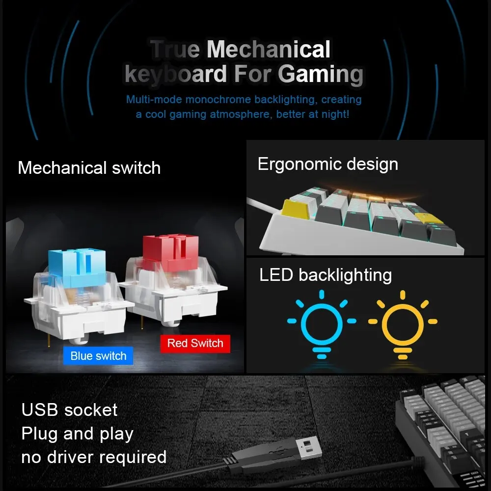 E-YOOSO Z14 USB mechaniczna pr – Gaming Keyboard E Yooso recenzja i cena