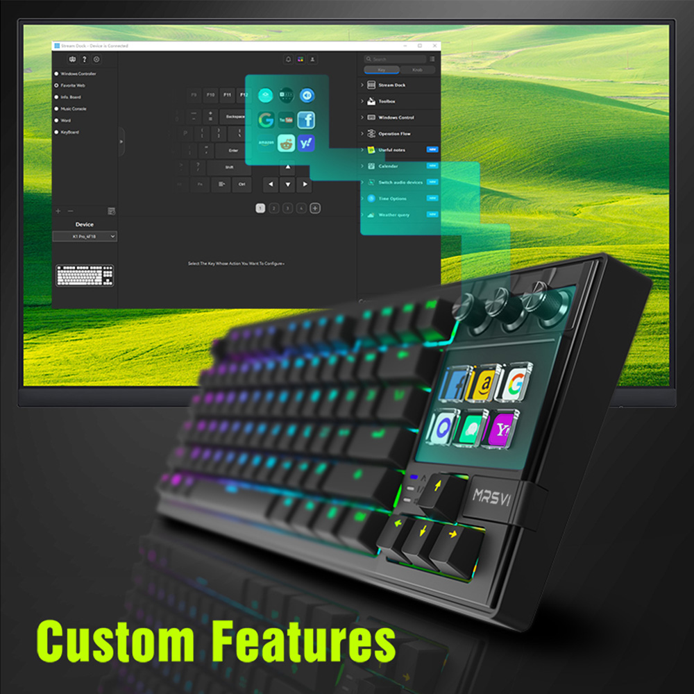 MRSVI K1 PRO Visual LCD AI Key – Gaming Keyboard Corsair recenzja i cena